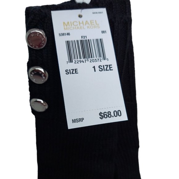 Michael Kors Black Knit Gloves NWT - Picture 2 of 5